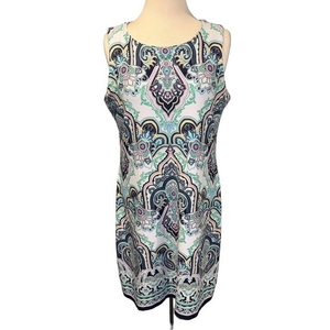Charter Club‎ Sleeveless Vibrant Paisley Dress, XLP